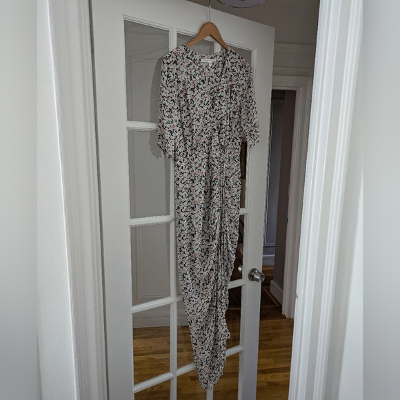 mick silk dress Veronica Beard Green Silk Mick Maxi Dress